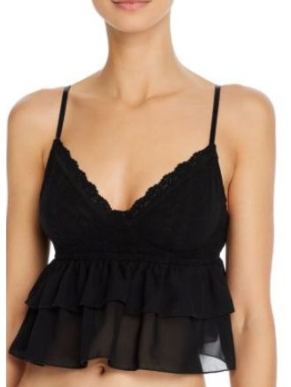 Hanky Panky Lindsi Lane Size Large Signature Lace Glam Cami NWT $89 Black Adjust